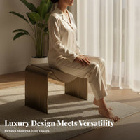 M-Shaped Vanity Stool Italian Inspired Indoor Seating Modern Minimalist Design