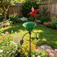 Flower-Shaped Bird Feeder with Ground Stake