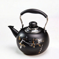 加厚不锈钢黑色古典小茶艺壶家用餐厅饭店泡茶壶带过滤网烧水壶