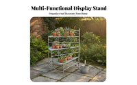3-Tier Step Plant Stand Weather-Resistant 3-Tier Step Shelf Rust-Proof for Patio
