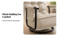 Rotating Recliner Chair Adjustable Backrest Reclining Armchair Padded Cushioning Convenient Storage Pocket for Students