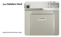 Integrated Countertop Stainless Steel Kitchen Cabinet Rust Proof Kitchen Base Cabinet with Sink Easy to Clean Household Furniture Large Capacity Storage for Homeowners, Cooking Enthusiasts, Renovators, Home, Pantry, Utility Room, Garage