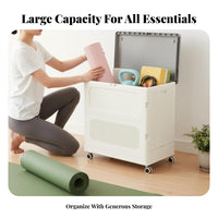 Rolling fitness Mat Holder Space Saving Gym gear Organizer Large Capacity