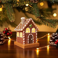 Christmas Figurine Hand-Painted Holiday Figurine Glittered Tabletop Ornament for Collectors, Mantel, Bookshelf
