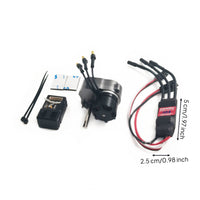 Force Compensation Brushless Engine and ESC Combo Upgrade Part Outrunner Engine with Metal Gearbox for Away-Road, Rock Crawling