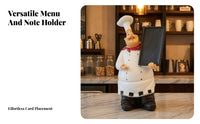 Tabletop Chef Statue with Message Board