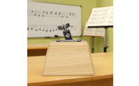 Wood Block with Mount Natural Finish Percussion Block with Clamp Easy to Attach for Drummers, Drum Kits, Practice Setups