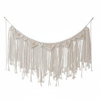 Shell Wall Decor Handmade Woven Tassel Bohemian Design for Photo Prop