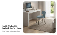 Armless rotating Chair Support Armless Upholstered Caster Chair for Adults