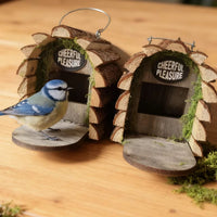 Outdoor Birdhouse Hanging Garden Ornament Handmade Wooden Birdhouse Garden Wild Bird Feeder House
