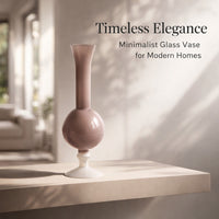 Modern Minimalist Glass Vase, Spray Painted Finish