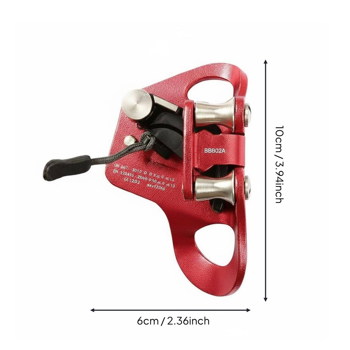 Chest Ascender High-Strength Aluminum Alloy Climbing Ascender Toothed Cam Mountaineering Rope Grab for Climbers, Cavers
