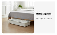 Underbed Wheeled Latch Box debrisproof Home Organizer Stackable for Dorm Room