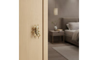 Decorative Grasshopper Drawer Pull Compact Furniture Knob Vintage-Inspired Brass Cabinet Handle Sculpted for Cabinets, Drawers, Wardrobes