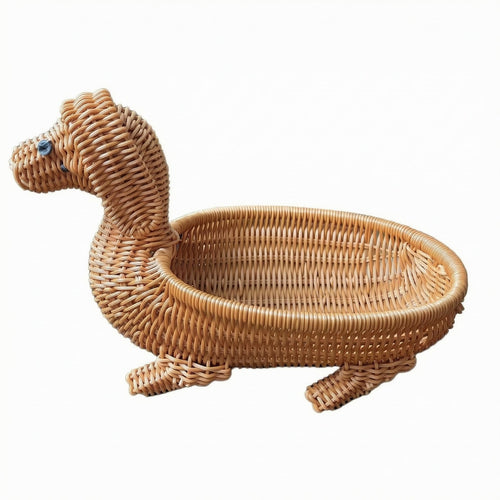 Animal Basket Decorative Oval Wicker Basket Rustic