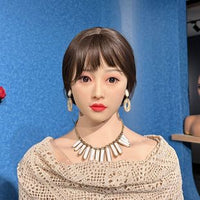 PVC Half-Body Mannequin Head for Wig Display, Dark Skin, Female Adult