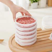 Disposable Food Grade Patty Freezer Storage Box for Beef, Shrimp, and Meat Patties, Refrigerator Organizer for Baby Food