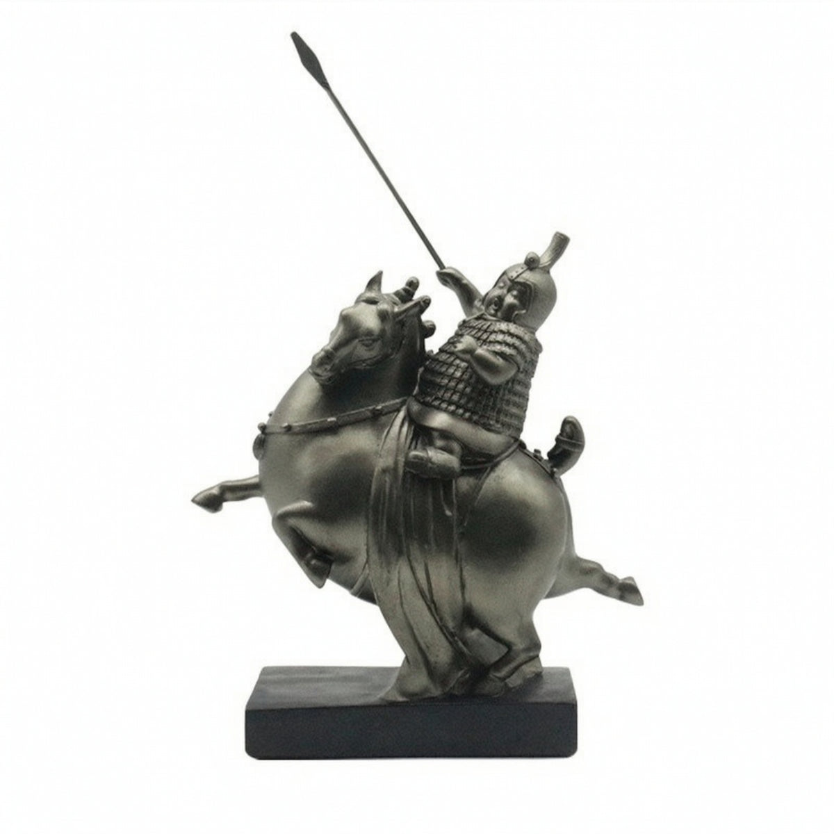 Terracotta Warrior Figurines with Horse Historical Tabletop Ornament Collectible