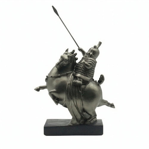Terracotta Warrior Figurines with Horse Historical Tabletop Ornament Collectible