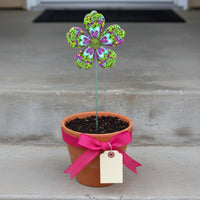 Blossom Garden Stake 3D Design Blossom Yard Stake Artisanal Design