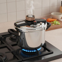 Induction Cooktop Compatible Stainless Steel Pressure Cooker Multi-Functional Burst-Proof-Proof Pressure Cooker Multiple Safety Features Kitchen Cookware Time Saving for Home Cooks, Chefs