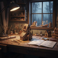 Fairy Tale Cottage Model Easy Assembly DIY Wooden House Kit for Hobbyists