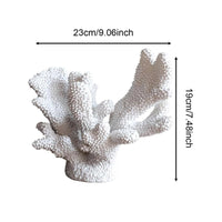 Resin Coral Statue Coastal Design Coral Sculpture Textured Surface