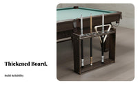 Floor Pool Cue Rack Wood Grain Finish Wooden Billiard Cue Holder Construction Billiard Stand for Home Game Lovers, Clubhouse, Bar