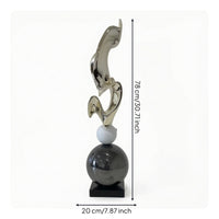 Abstract Sculpture Modern Fiberglass Sculpture Slender Entryway Ornament for Office Lobby
