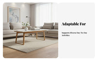 dual-level Rectangular Table Sintered Stone Top Living Room Furniture Small Space suitable Modern Design for Homeowners, Bedroom
