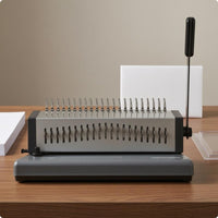 21-Hole Binding Machine Sturdy Base Manual Comb Binder 2-in-1 Punching Comb Binding Machine for Print Shop