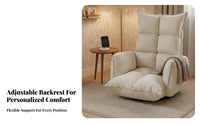 Adjustable Floor Chair Foldable Design Adjustable Padded Lounger Japanese Design Rear Support for New Mothers, Teens
