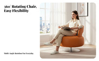 rotating Barrel Chair Modern Design Oversized Round rotating Chair stylish-modern Deep Seat for Apartment Dwellers, homeowners