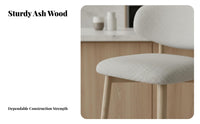Four-Legged Counter Stool Vintage Look Upholstered Kitchen Island Stool Minimalist Design Anti-Slip Feet for Cafe Owners, Adults
