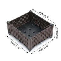 Floor Standing Planter Box in Simple Style, Durable Plastic Not Easy to Deform, Ideal for Balcony Garden and Indoor Vegetable Growing
