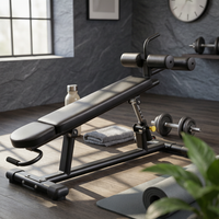 Adjustable Sit up Bench Padded Decline Core Training Bench Metal Frame