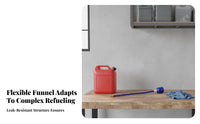 Leak-Proof Bendable Oil Funnel Reusable Flexible Oil Funnel Long-Lasting Plastic Wide Mouth for Mechanics, DIYers, Garage, Workshop