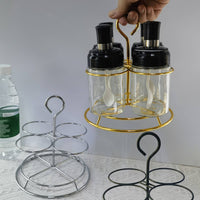 Condiment Bottle Rack Hangable Design condiment Holder Space Saving Metal Seasoning Holder