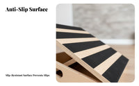 Wooden Slant Board Solid Wood Construction Non-Slip Incline Board for Beginners