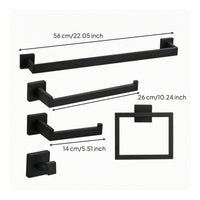 5 Pieces Bathroom Hardware Set Wall-Mounted Bathroom Accessory Kit Modern