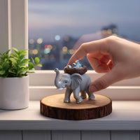 Elephant Bird Statue Hand-Painted Outdoor Decor Long-Lasting for Yard