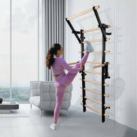 Wood Rung Stall Bar Stretching Nordic Ladder Multiuse Wooden Exercise Ladder for Climbing