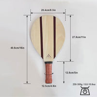 Wooden Pickleball Paddle Set for Outdoor Family Play