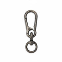 Zinc Alloy Figure 8 Carabiner Keychain Coil Loaded Swivel Snap Hook Key Key Holder Electroplated Finish Metal Belt Loop Key Holder for Men, Car