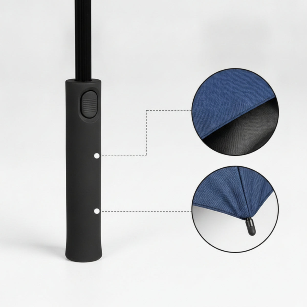 Windproof Umbrella with Auto Open Button Large Umbrella with Fiberglass Ribs Reinforced Resistant for Business Professionals, Commuters, Hotel