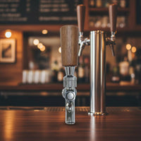 Short Wooden Beer Handle Sturdy Bar Accessory Polished Finish for Home Brewers