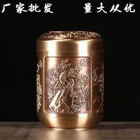黄铜  四季平安 茶叶罐  厂家批发  量大从优