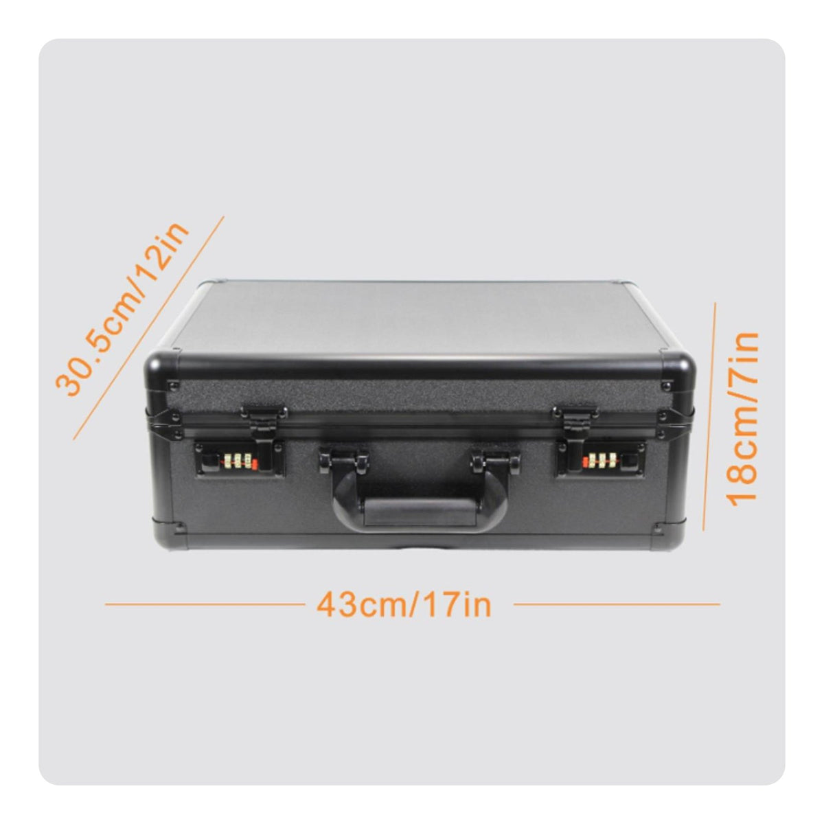 Scratch-Resistant Graded Card Storage Case EVA Foam Interior Aluminum Trading Card Briefcase Shockproof Combination Lock for Investors