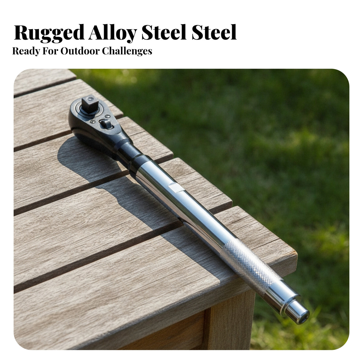 High-Strength Alloy Steel Steel Ratchet | 1/2-Inch Drive Interface, Ratchet Handle, for Auto Maintenance