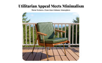 Minimalist Iron Armchair Mechanical & Aesthetic Single Sofa Retro Artistic Design Light Luxury for Homeowners, Adults, Cafe